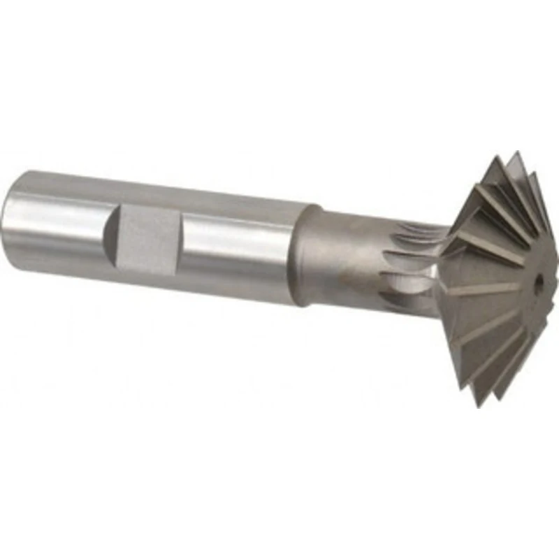 Made in USA 1-1/2 1-1/2 Cut Diam, 1/2 Cut Width, 5/8 Shank, High Speed Steel Double-Angle Cutter Uncoated, 3-3/8 OAL,...